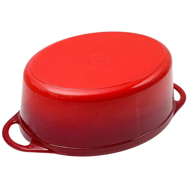 Кастрюля дофу овальная 30 см, объем 6 л, материал чугун, цвет вишневый, Le Creuset, Франция, 25084300602460 - изобр. 9