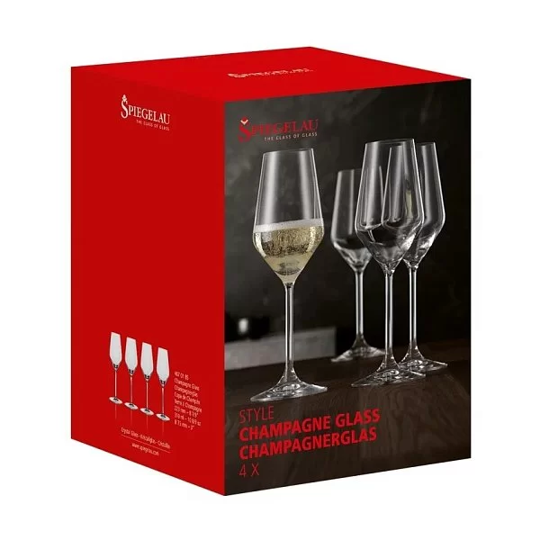 Набор из 4 бокалов для шампанского Style 300 мл, бессвинцовый хрусталь, Spiegelau, Германия, 4670185 - изобр. 9