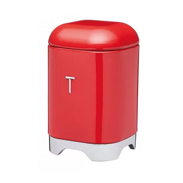 Емкость для хранения чая Lovello Retro 11,5x11,5x19 см, металл, цвет красный, Kitchen Craft, Великобритания, LOVTEARED - изобр. 7