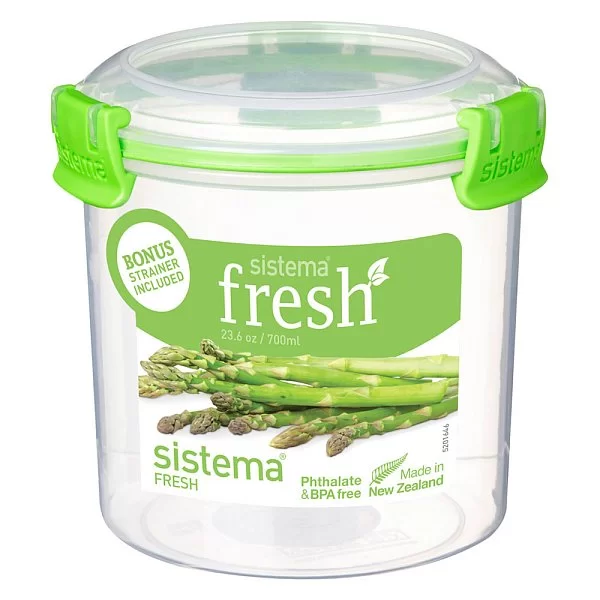 Контейнер пищевой круглый FRESH 11,5х11,5х11,5 см, материал пластик, цвет зеленый, Sistema, Новая Зеландия, SI951370 - изобр. 7