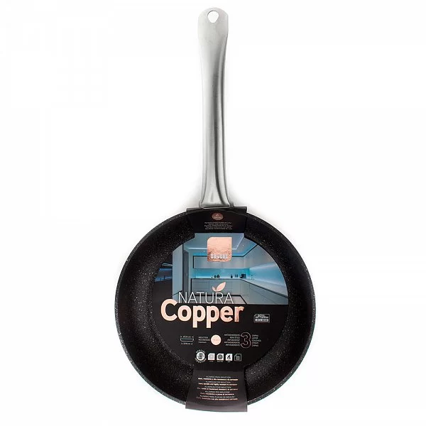 Сковорода антипригарная Natura Copper 24 см материал алюминий, высота 4,7 см, Ibili, Испания, 495024 - изобр. 13