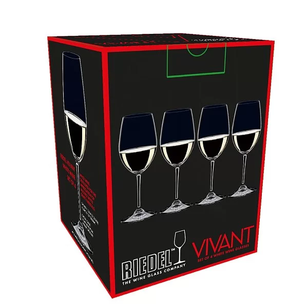 Набор из 4-х бокалов для белого вина объем 340 мл, хрусталь, Vivant, Riedel, Австрия, 0484/01 - изобр. 9