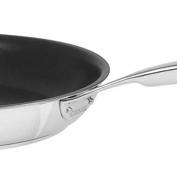 Сковорода антипригарная Castel'Pro, диаметр 32 см, нержавеющая сталь 18/10, зеркальная полировка, Cristel, Франция, P32CPFTE - изобр. 8