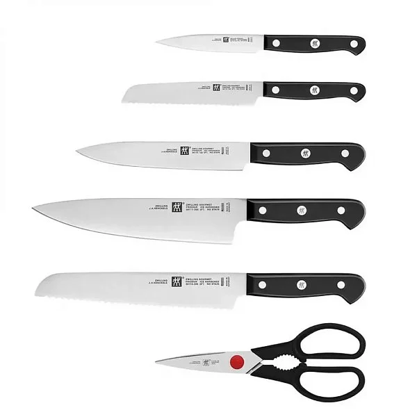 Набор кухонных ножей с заточкой Gourmet, 7 предметов, цвет антрацитовый, Zwilling J.A. Henckels, Германия, 1027276 - изобр. 8
