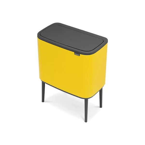 Мусорный бак 2 секции 11+23л, желтая маргаритка, Brabantia, 316128 - изобр. 8