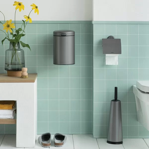 Мусорный бак настенный NewIcon, 3л, платиновый, Brabantia, 116223 - изобр. 13