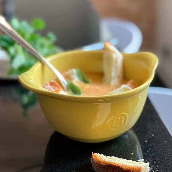 Пиала для запекания и сервировки объем 0,55 л, 14x8 см, материал керамика, цвет гранат, Emile Henry, Франция, 342149 - изобр. 12