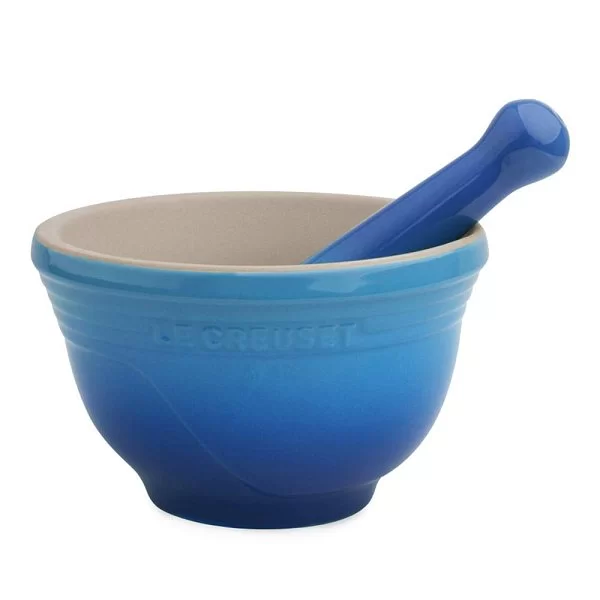Ступка с пестиком 300 мл, материал керамика, цвет синий, Le Creuset, Франция, 91003400310000 - изобр. 7