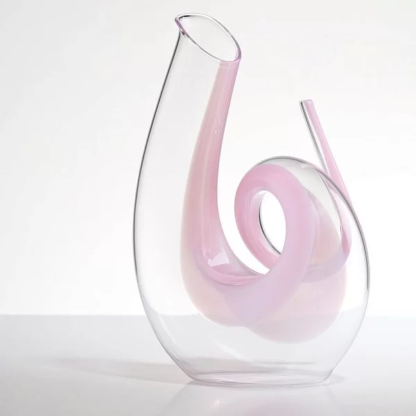Декантер Curly Pink 1,4 л, хрусталь, ручная работа, Riedel, Австрия, 2011/04 - изобр. 9