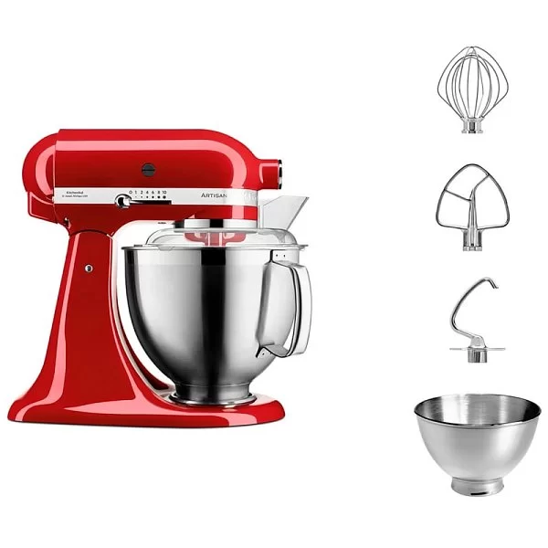 Миксер планетарный Artisan, 4,8 л, цвет красный, Kitchen Aid, США, 5KSM185PSEER - изобр. 8