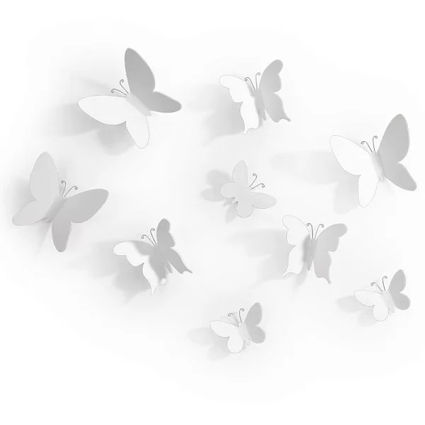 Декор для стен Mariposa 9 шт, цвет белый, материал полипропилен, Umbra, Канада, 470130-660 - изобр. 7