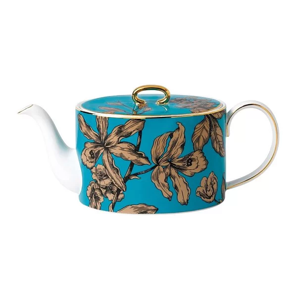 Чайник с крышкой Vibrance 25,4x15x9 см, 1000 мл, материал фарфор, бирюзовый, Wedgwood, Великобритания, 40016699 - изобр. 7