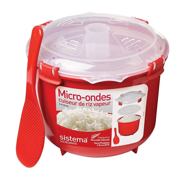 Рисоварка MICROWAVE 22х19х15 см, материал пластик, цвет красный, Sistema, Новая Зеландия, SI1110 - изобр. 7