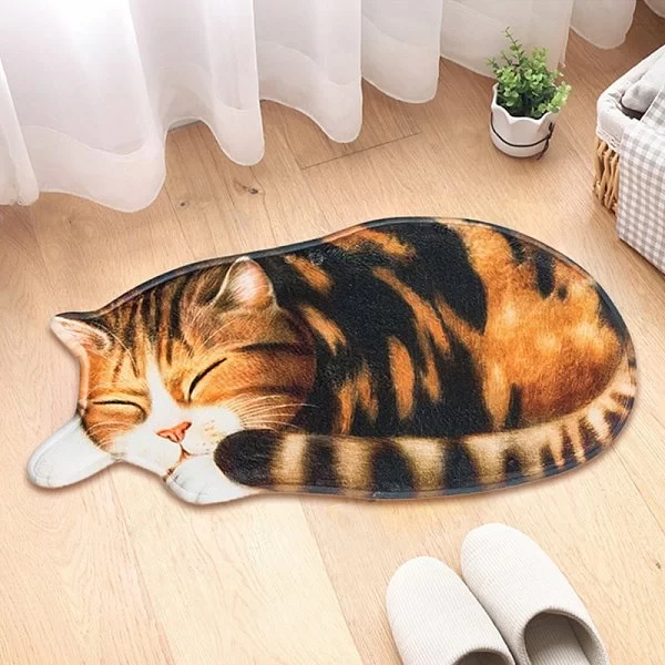 Коврик 3D Cat Redhead, 40х76 см, цвет рыжий, полиэстер, Carnation Home Fashions, ACAT76RHD - изобр. 8
