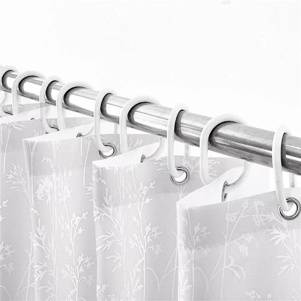 Шторка для ванной комнаты Branches, 180х200 см, цвет белый, полиэстер, Carnation Home Fashions, США, BRS115W - изобр. 8