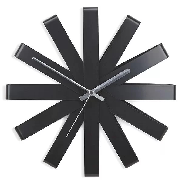 Часы настенные Ribbon 30,5х4,5 см, материал металл, цвет черный, Umbra, Канада, 118070-040 - изобр. 7