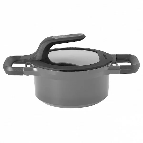 Кастрюля с крышкой Gem grey, диаметр 16 см, объем 1,5 л, цвет серый, алюминий, Berghoff, Бельгия, 2307416 - изобр. 7