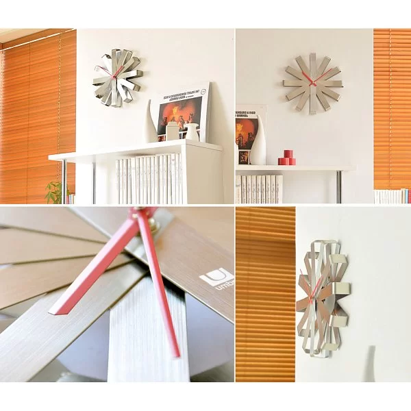 Часы настенные Ribbon 30,5х4,5 см, материал металл, Umbra, Канада, 118070-590 - изобр. 9
