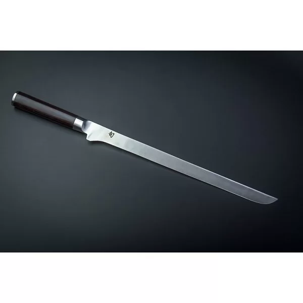 Нож кухонный для тонкой нарезки Ham Slicer длина лезвия 30,5 см, сталь Aus 8A, Kai, Япония, DM-0735 - изобр. 9