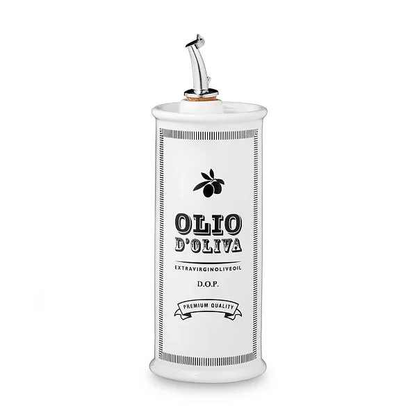 Бутылка для масла Oliere Vintage 500 мл, материал керамика + сталь, цвет белый, Nuova Cer, Италия, 9504-BCO - изобр. 7