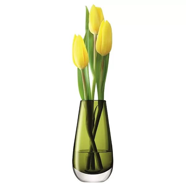 Ваза в форме бутона Flower Colour 13,8 см, цвет зеленый, выдувное стекло, LSA International, Великобритания, G732-14-414 - изобр. 9