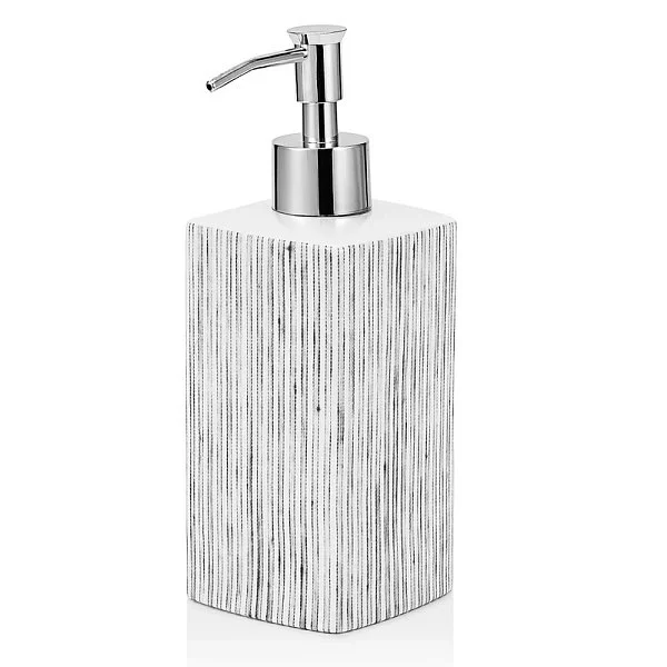 Дозатор для жидкого мыла Wainscott 7х19,5 см, фарфор, цвет серый, Kassatex, США, AWS-LD - изобр. 7