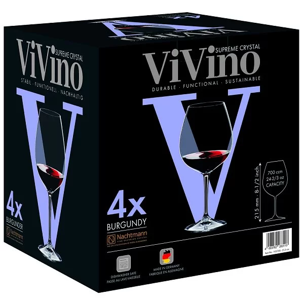 Набор из 4 бокалов Vivino для красного вина 700 мл, материал бессвинцовый хрусталь, Nachtmann, Германия, 103740 - изобр. 10