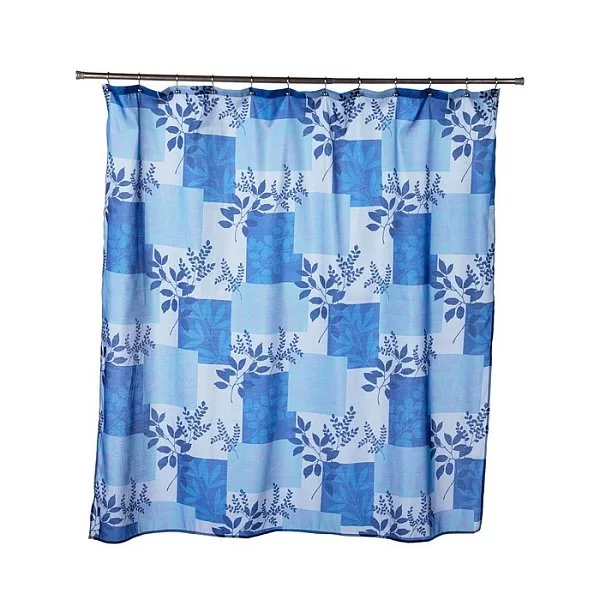 Шторка для ванной Laura 183x178 см, цвет синий, материал полиэстер, Carnation Home Fashions, США, FSC-LAR/01 - изобр. 7