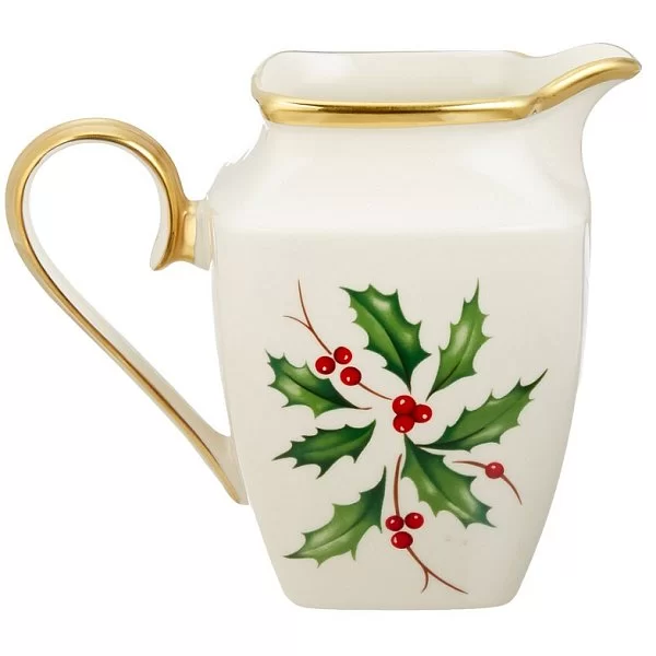 Молочник "Новогодние праздники", высота 11,5 см, цвет белый + декор, фарфор, Lenox, США, LEN6338511 - изобр. 8