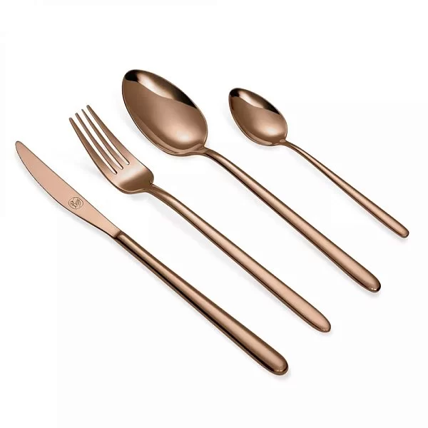 Набор столовых приборов на 6 персон Stiletto Copper, 24 предмета, нержавеющая сталь, цвет медный, Broggi, Италия, 1134000D05 - изобр. 8