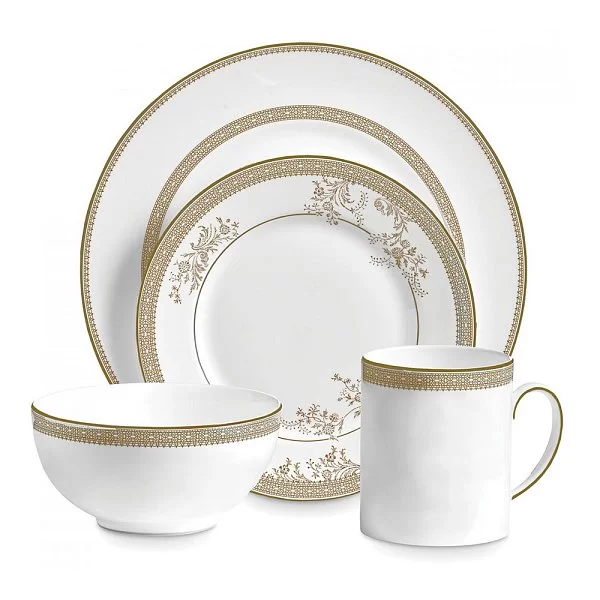 Блюдо овальное Vera Wang Lace Gold 35 см, материал фарфор, цвет белый Wedgwood, Великобритания, 50146903001 - изобр. 8