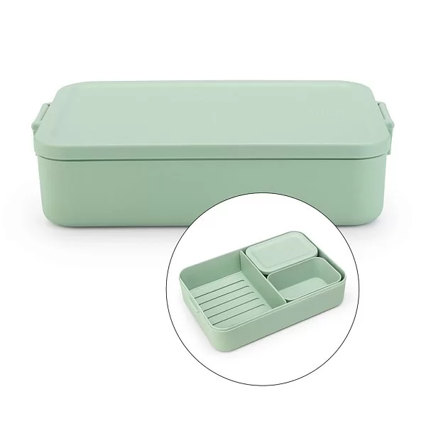 Ланчбокс Bento Make & Take большой 25х16,6х16,7 см, мятно-голубой, пластик, Brabantia, 203527 - изобр. 7