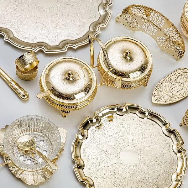 Набор из 4 колец для салфеток, диаметр 4,5 см, цвет золотой, нержавеющая сталь, Queen Anne, Великобритания, QA-4/902 - изобр. 9