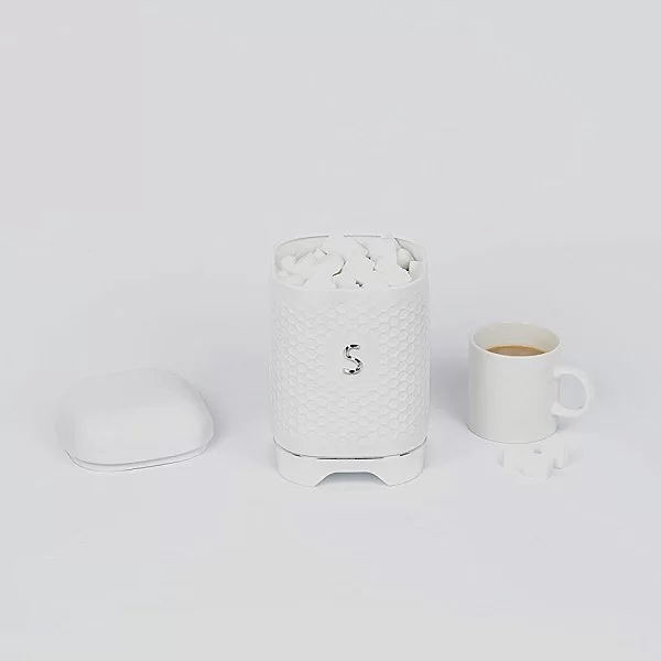 Емкость для хранения сахара Lovello Retro 11,5x11,5x19 см, металл, цвет белый, Kitchen Craft, Великобритания, LOVSUGARWHT - изобр. 8