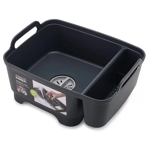 Контейнер для мытья посуды Wash&Drain 20х31х39см, темно-серый, материал полипропилен, Joseph Joseph, Великобритания, 85138 - изобр. 13
