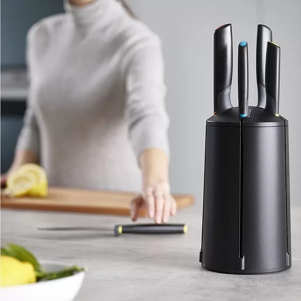 Набор из 5 ножей Elevate Carousel в подставке 13,3х13,3х35 см, нержавеющая сталь + пластик, Joseph Joseph, Великобритания, 10527 - изобр. 9