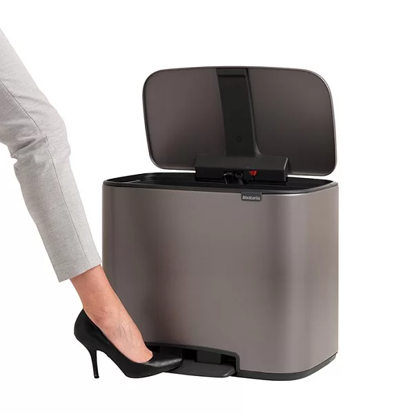 Мусорный бак 3 секции Pedal Bin Bo, 3x11л, платиновый, Brabantia, 121067 - изобр. 15