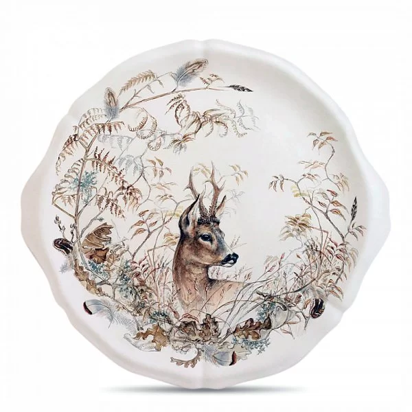 Блюдо для торта круглое &quot;Охота&quot; 34 см, материал фаянс, Gien, Франция, 1631BPGA26 - изобр. 7