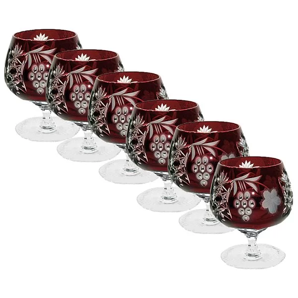 Бокал хрустальный для коньяка Grape 300 мл, цвет темно-бордовый, Ajka Crystal, Венгрия, 1/darkruby/64574/51380/48359 - изобр. 8