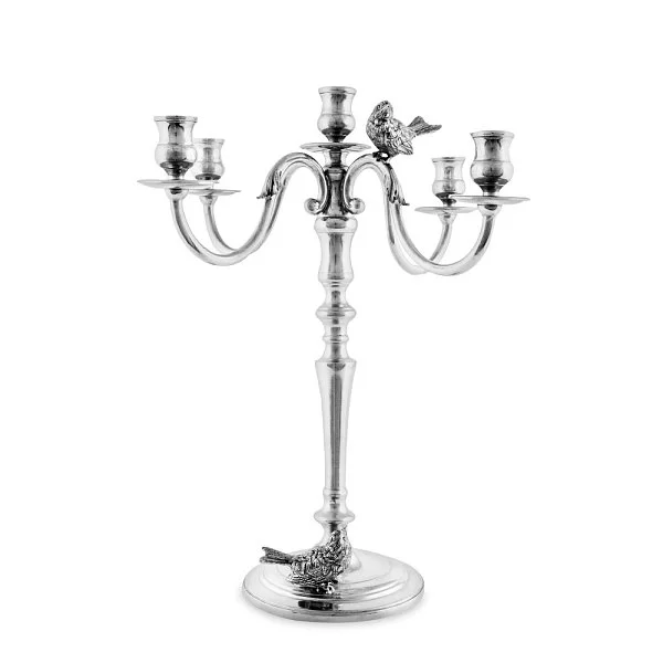 Канделябр пятирожковый "Птичья трель", 32 х 41 см, олово, Vagabond House, США, VAG-K101L - изобр. 7