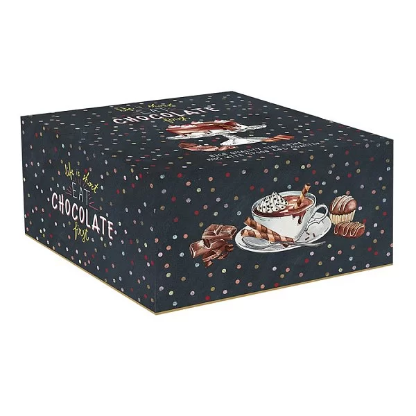 Набор: кружка, ложка, подставка для кружки Hot Chocolate 300 мл цвет черный, материал фарфор, Easy Life, Италия, EL-R1045_HOCH - изобр. 8