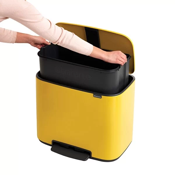 Мусорный бак c педалью Pedal Bin Bo, 36л, желтая маргаритка, Brabantia, 121425 - изобр. 15