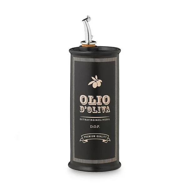 Бутылка для масла Oliere Vintage 500 мл, материал керамика + сталь, цвет черный, Nuova Cer, Италия, 9504-KJL - изобр. 7