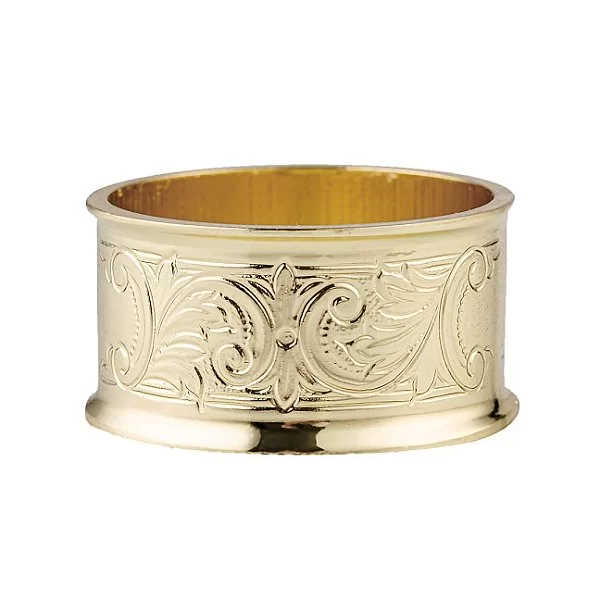 Набор из 4 колец для салфеток, диаметр 4,5 см, цвет золотой, нержавеющая сталь, Queen Anne, Великобритания, QA-4/902 - изобр. 8