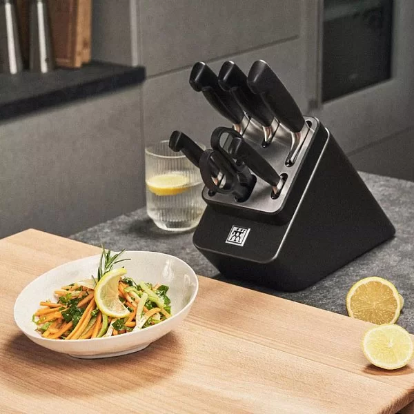 Набор кухонных ножей с заточкой Four Star, 7 предметов, цвет антрацитовый, Zwilling J.A. Henckels, Германия, 1027272 - изобр. 11