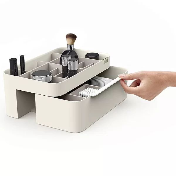 Органайзер для косметики со съемным зеркалом Viva Large, 12х30 см, цвет белый, пластик, Joseph Joseph, Великобритания, 75005 - изобр. 9