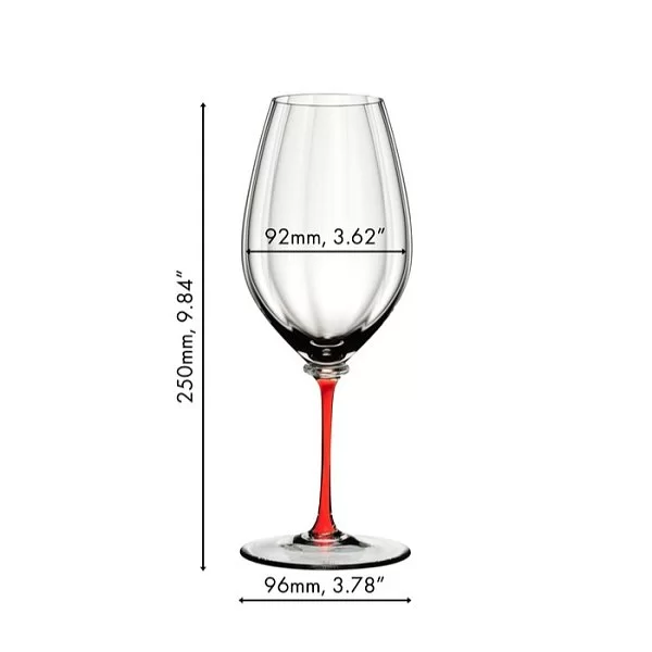 Бокал Fatto a mano Performance Riesling 623 мл, хрусталь, красная ножка, ручная работа, Riedel, Австрия, 4884/15R - изобр. 8