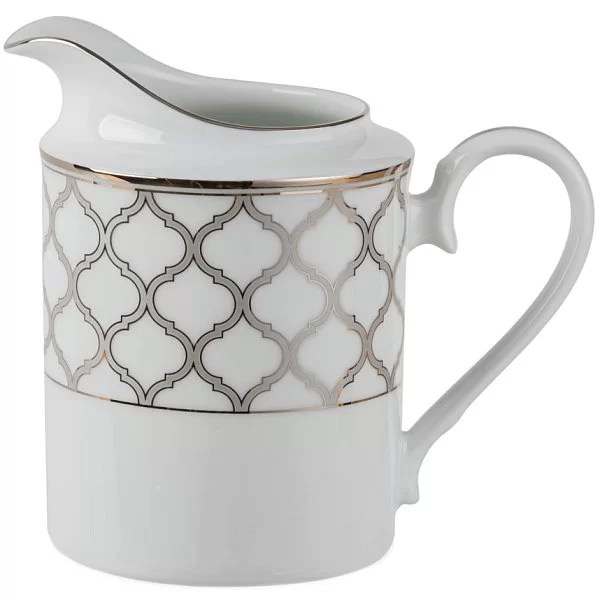 Молочник "Царский дворец" 260 мл, материал фарфор, цвет серебряный + белый, Noritake, Япония, NOR1717-425 - изобр. 7