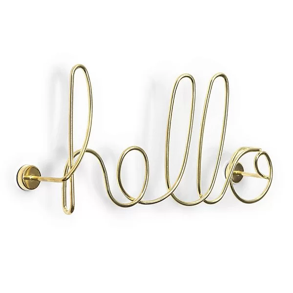 Декор для стен Hello 14,7х31,5х7,2 см, цвет золотой, материал металл, Umbra, Канада, 1005956-104 - изобр. 8