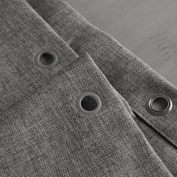 Шторка для ванной комнаты Linen Grey, 180х200 см, цвет серый, полиэстер, Carnation Home Fashions, США, LIN180GR - изобр. 9